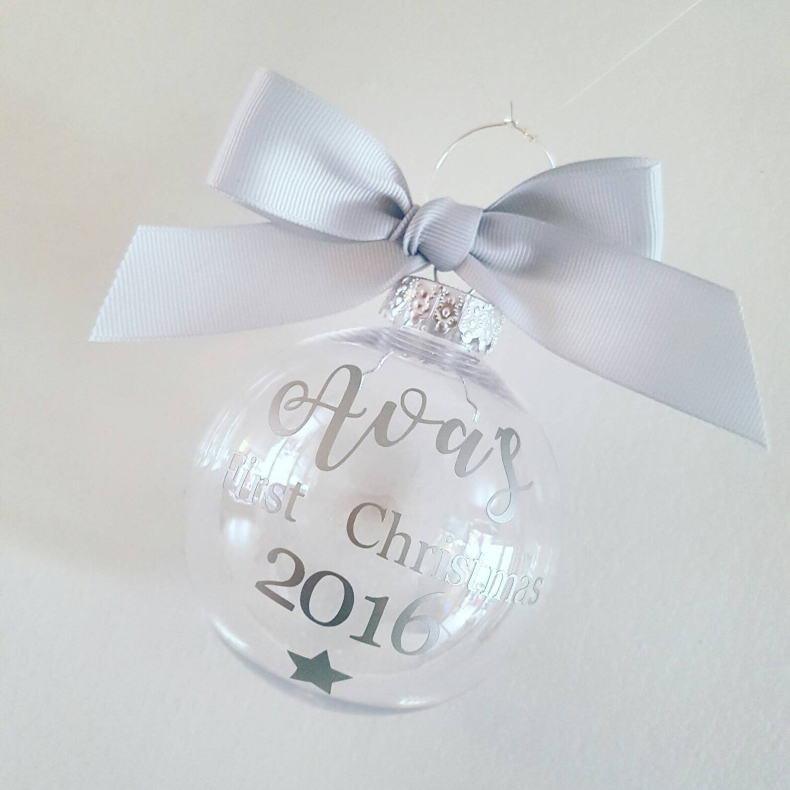 Baby's First Christmas Bauble Personalised Bauble Tree Etsy