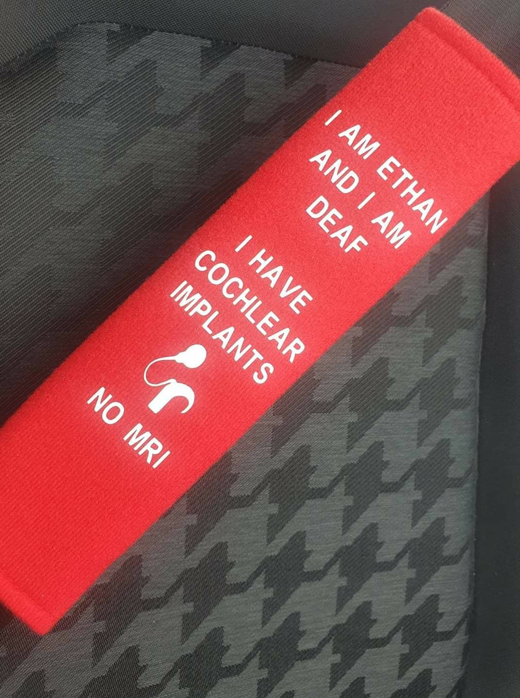 Medical Alert Seat Belt Cover Personalised With Vital Medical Etsy UK