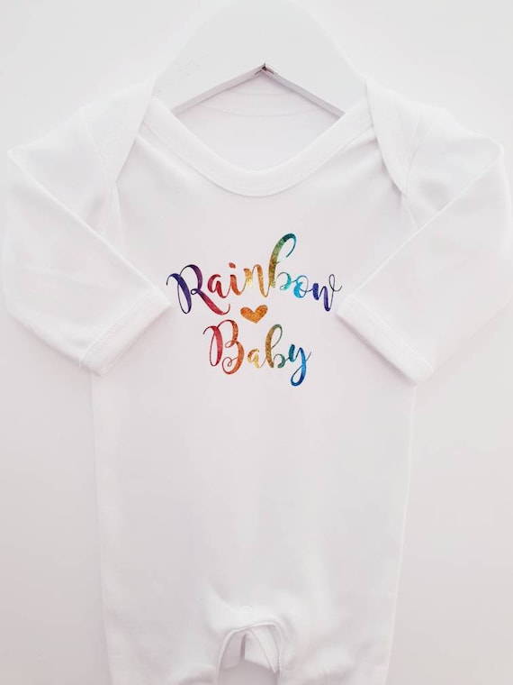 rainbow baby sleepsuit