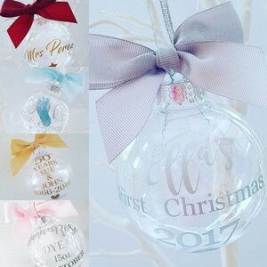 Custom Christmas Bauble, Personalized Message Ornament