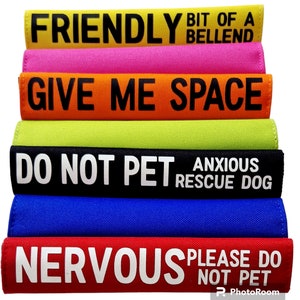 Dog lead warning Wrap, Please do not pet, wording of your choice image 2