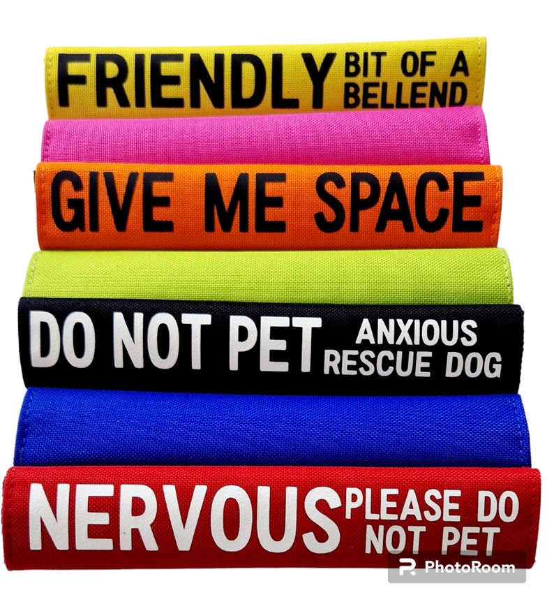 Dog lead warning Wrap, Please do not pet, wording of your choice image 2