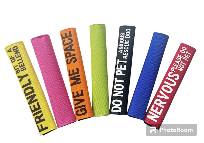 Dog lead warning Wrap, Please do not pet, wording of your choice image 4