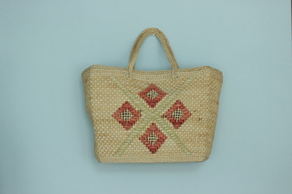 Vintage straw bag, straw purse, wicker, straw bag