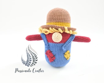 Crochet fall gnome pattern- Easy crochet gnome pattern- Scarecrow gnome pattern- Halloween gnome  pattern