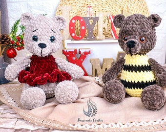 No Sew Bear amigurumi- Crochet Pattern-