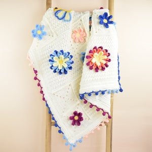 Crochet blanket Blossom spring blanket PDF pattern image 7