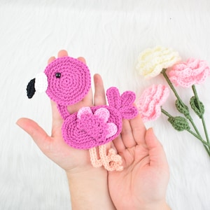 Crochet pattern Crochet flamingo applique flamingo applique pattern for blankets pdf pattern image 1