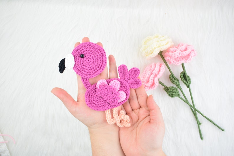 Crochet pattern Crochet flamingo applique flamingo applique pattern for blankets pdf pattern image 1