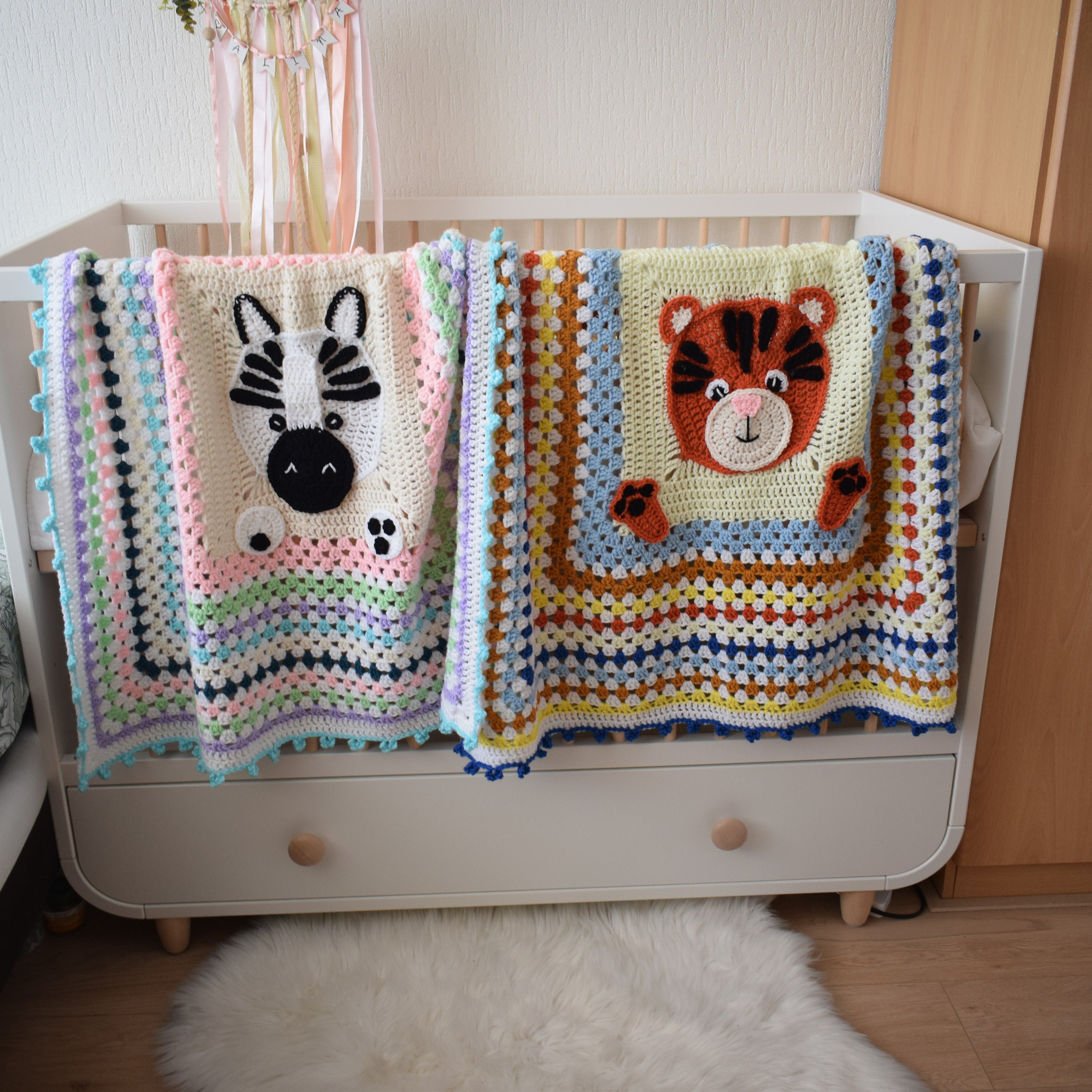 Crochet Pattern Crochet Zebra Baby Blanket Nursery Blanket Etsy