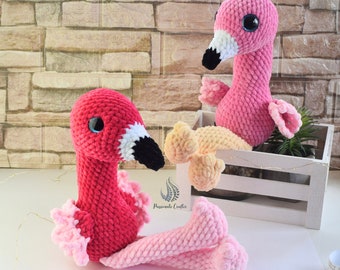 Crochet pattern- Flamingo Family Set Pattern- Bird Family Pattern Set of 3