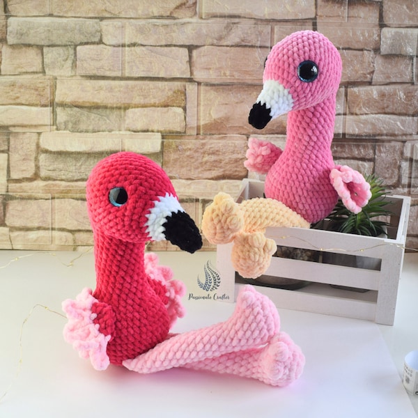 Crochet pattern- Flamingo Family Set Pattern- Bird Family Pattern Set of 3