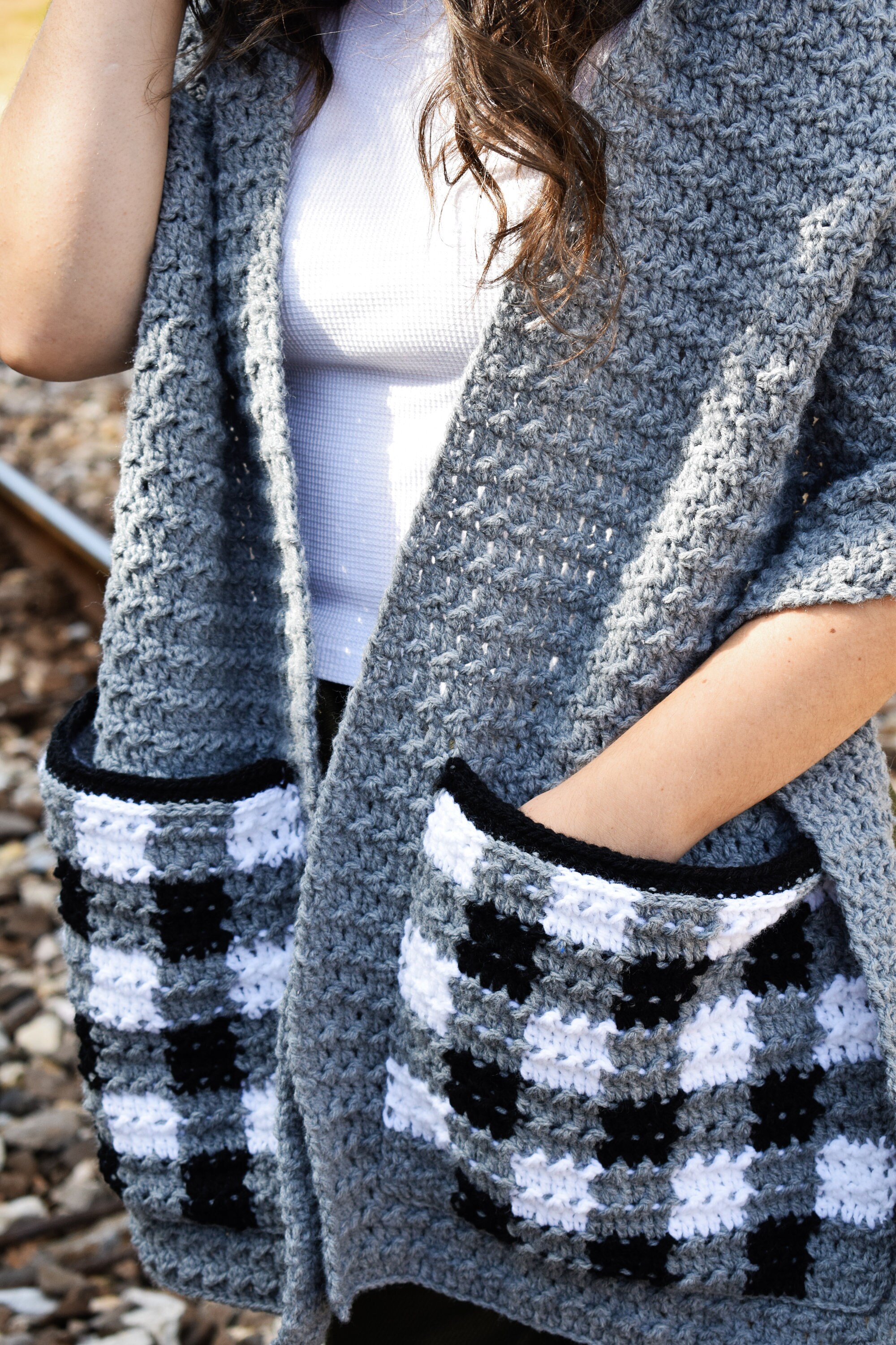 Crochet Pocket Scarf Patterncrochet Pocket Scarf With Hoodie Etsy