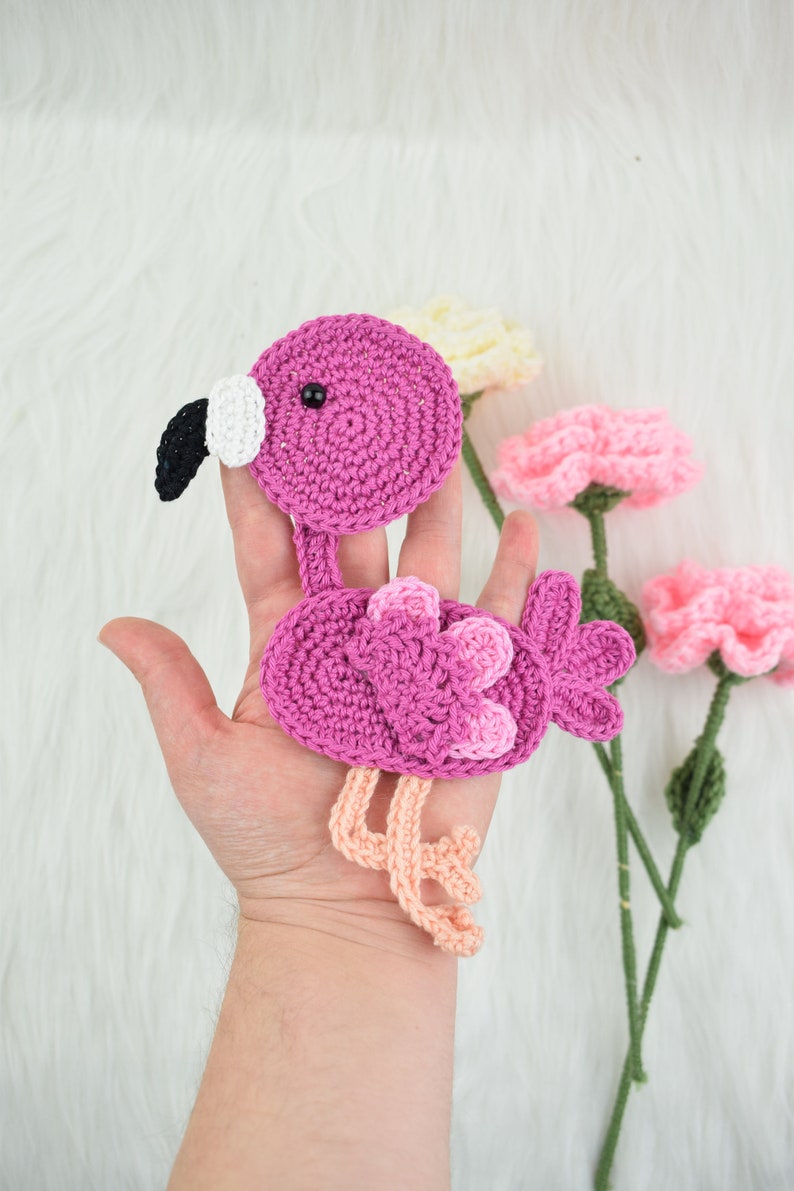 Crochet pattern Crochet flamingo applique flamingo applique pattern for blankets pdf pattern image 3