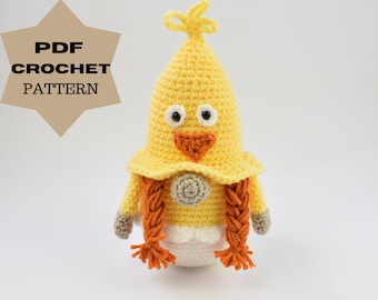 Crochet pattern- Easter gnome pattern- Easter chicken gnome pattern- Instant Download PDF pattern