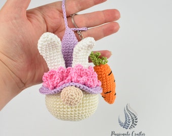 Mini Easter Gnome Pattern- Crochet Carrot Gnome- Crochet Easter Bunny Gnome