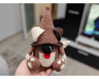 Crochet Dog Gnome Pattern- Crochet Gnome- Crochet Puppy Gnome Pattern