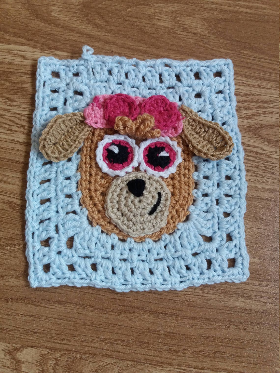 Paw Patrol Inspired Granny Squarescrochet Dog Granny Etsy