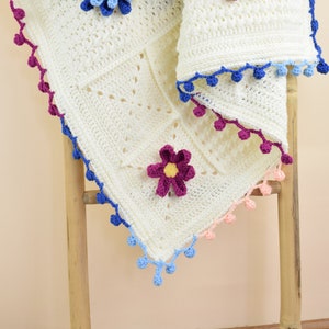 Crochet blanket Blossom spring blanket PDF pattern image 8