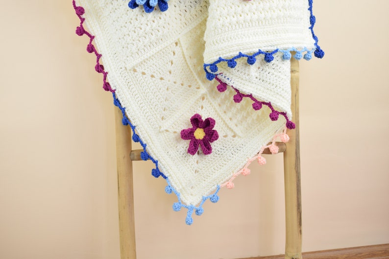 Crochet blanket Blossom spring blanket PDF pattern image 8