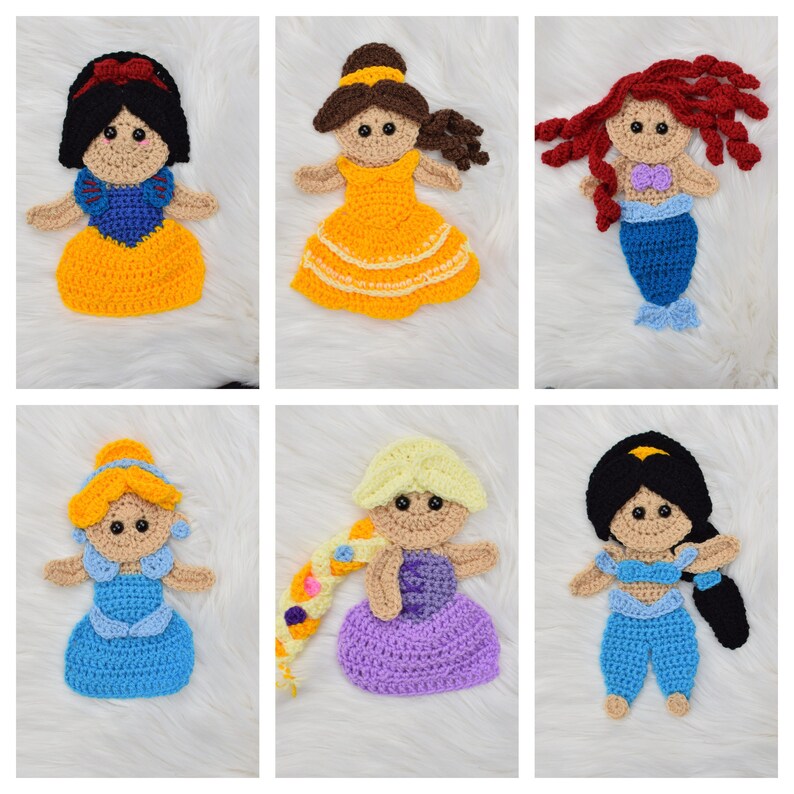 princess appliques blanket Once upon a time crochet baby blanket