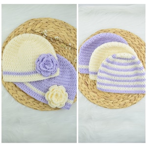 Crochet pattern- Crochet basic beanie pattern- Unisex crochet hat pattern- 7 sizes included- INSTANT DOWNLOAD PDF