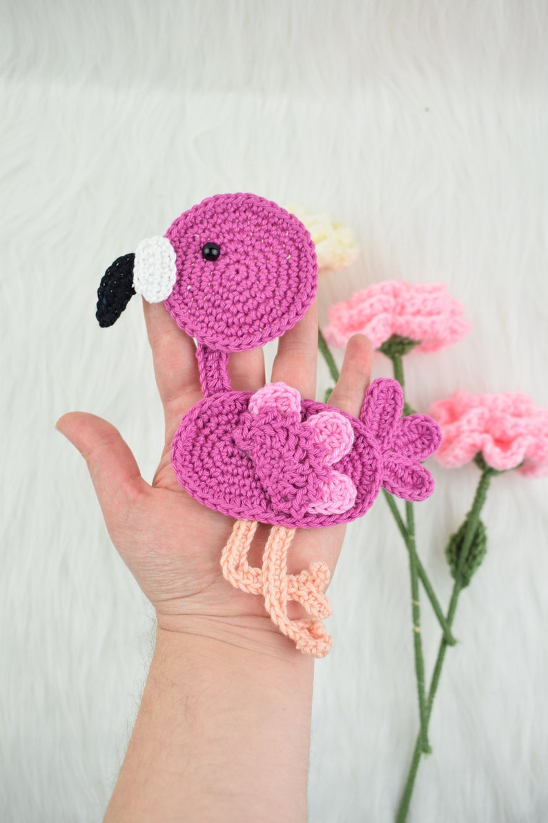 Crochet pattern Crochet flamingo applique flamingo applique pattern for blankets pdf pattern image 5