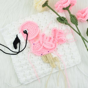 Crochet pattern Crochet flamingo applique flamingo applique pattern for blankets pdf pattern image 4