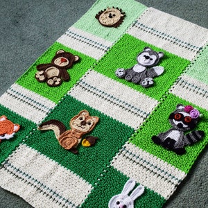 Crochet pattern Crochet Woodland blanket Crochet woodland animals Crochet baby blanket pattern INSTANT DOWNLOAD image 4