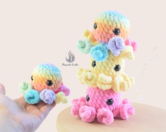 Crochet Pattern- No Sew Mini Octopus Pattern