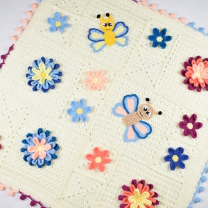 Crochet blanket Blossom spring blanket PDF pattern image 6