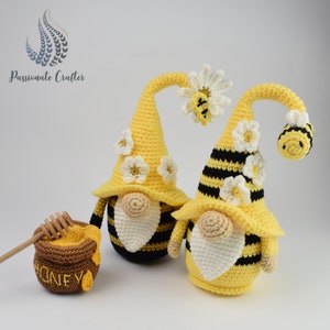 Bumble bee gnome crochet pattern- Honeybee gnome pattern- Crochet gnome bundles