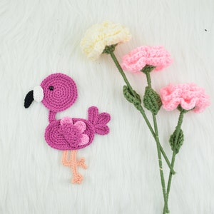 Crochet pattern Crochet flamingo applique flamingo applique pattern for blankets pdf pattern image 7