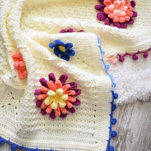 Crochet blanket Blossom spring blanket PDF pattern image 4