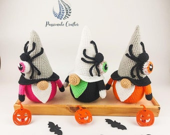 Crochet pattern- Halloween Spider gnome pattern- Spooky Spider gnome- Haloween decoration- Handmade Halloween gift