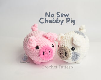 Crochet Pattern- No Sew Chubby Pig Pattern