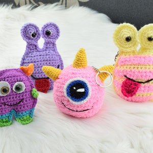 Halloween pocket monsters keychains crochet pdf pattern INSTANT DOWNLOAD PATTERN funny, spooky monsters amigurumi image 4