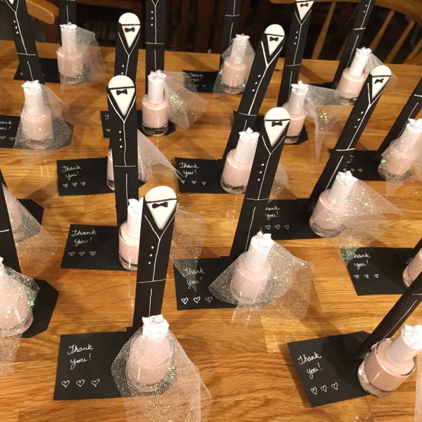 Nail Polish Bride and Groom Bridal Shower Favors