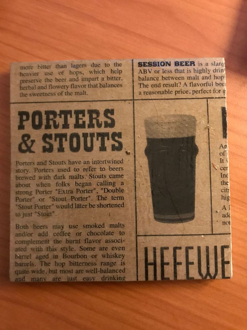5 Vintagehipster Beer Coasters Etsy