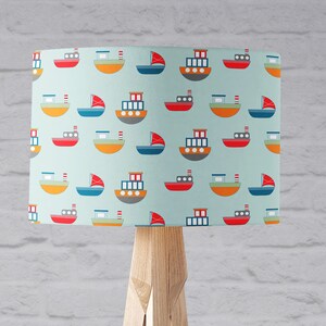 Light Blue Boats Lampshade Light shade