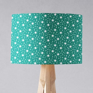 Turquoise Geometric Lampshade for Table Lamp Shade, Floor Lamp or ceiling Light Shade, Drum Lampshade, Bedside Lamp, Large Statement Lamp