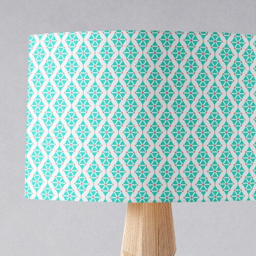 Pastel Geometric Lampshade Blue Lamp Shade Pastel Decor Etsy UK