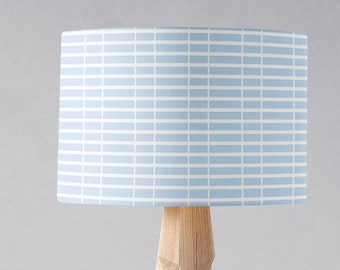 Blue light shade, Blue white nursery, Boys Lamp shade, Ceiling lamp shade, Blue bedroom, Pastel home decor, Table lamp shade, Drum lampshade