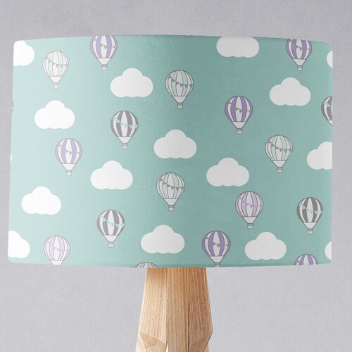 Green Hot Air Balloon Lamp Shade Hot Air Balloon Nursery Etsy