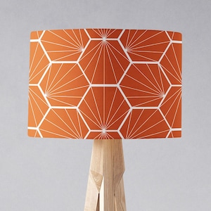 Orange floor store lamp shade
