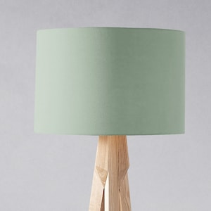 Abat-jour uni vert sauge pour une lampe de table, un lampadaire ou un abat-jour de plafond image 1