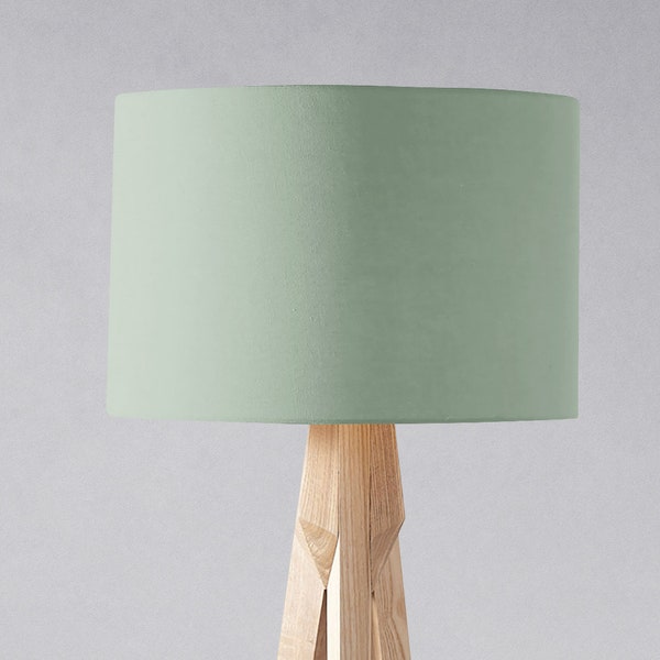 Abat-jour uni vert sauge pour une lampe de table, un lampadaire ou un abat-jour de plafond