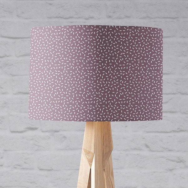 Mauve lampshade, Purple lamp shade, mauve home decor, Memphis style, Large lampshade floor lamp, Small lampshade, Harp fitting lampshade