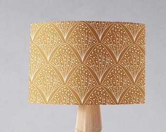 Gold and White Contemporary Design Lampshade, Table Lamp, Ceiling Light