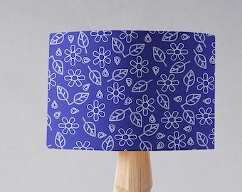 Blue and White Floral Lampshade